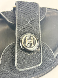 21C Dad Sandals in Black Fabric - Size 39