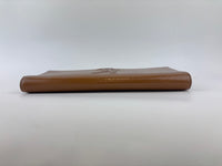 Patent Leather Large Belle Du Jour Clutch in Toffee Brown