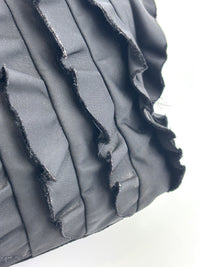 BN1728 Tessuto Nylon Ruffle Small Tote Bag in Black