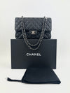 Medium Classic Double Flap Black Caviar SHW
