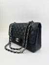 Medium Classic Double Flap Black Caviar SHW