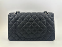 Medium Classic Double Flap Black Caviar SHW