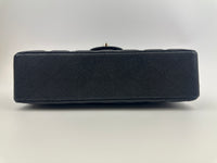 Medium Classic Double Flap Black Caviar SHW