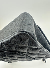 Medium Classic Double Flap Black Caviar SHW