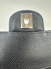 Medium Classic Double Flap Black Caviar SHW