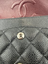 Medium Classic Double Flap Black Caviar SHW