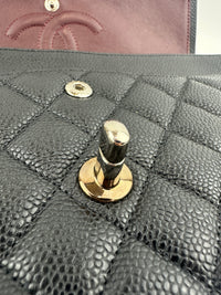 Medium Classic Double Flap Black Caviar SHW