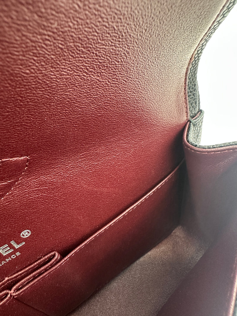 Medium Classic Double Flap Black Caviar SHW