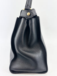 Fendi Peekaboo Soft Medium Black Leather Bag
