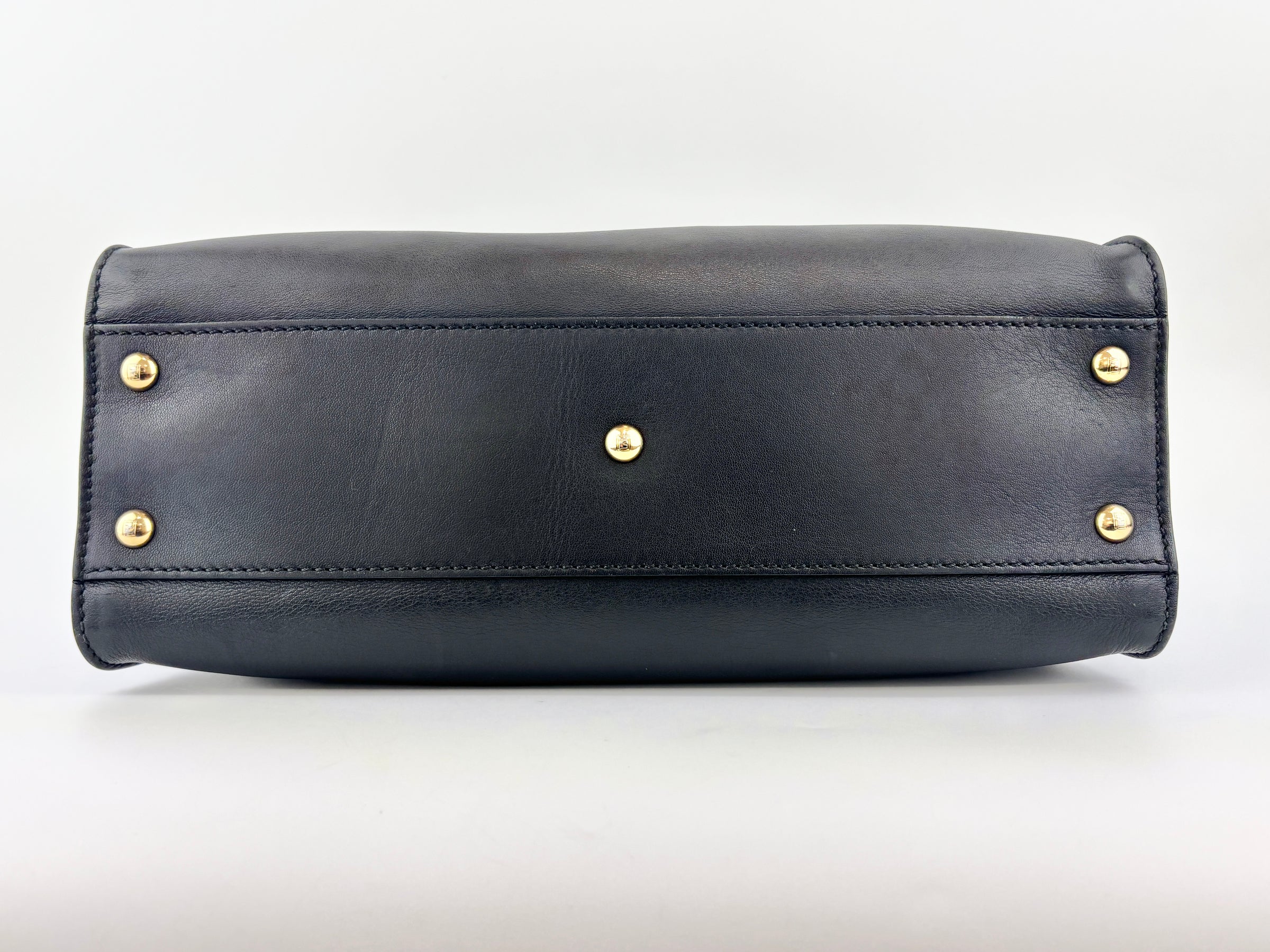 Fendi Peekaboo Soft Medium Black Leather Bag
