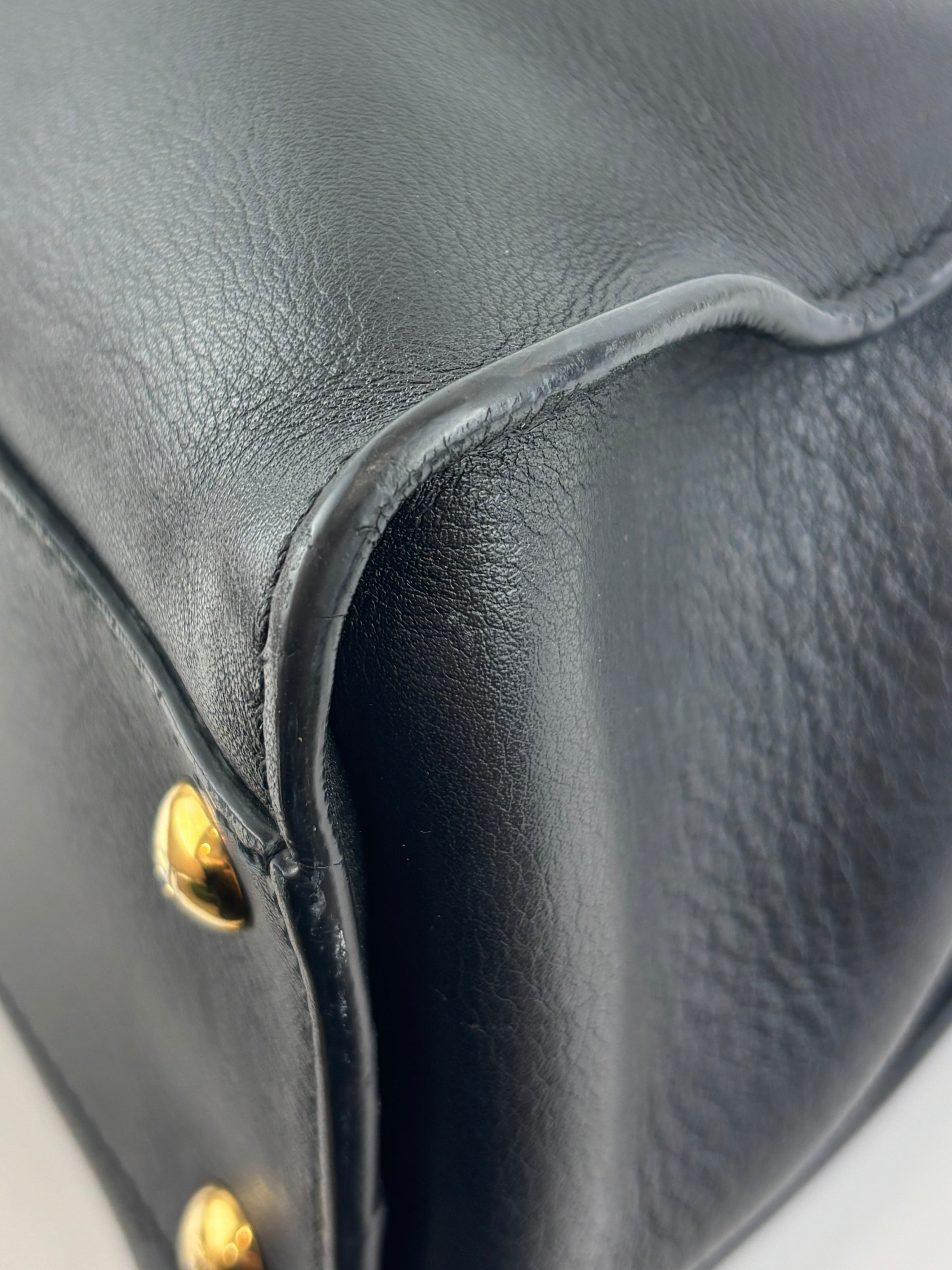 Fendi Peekaboo Soft Medium Black Leather Bag