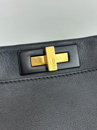 Fendi Peekaboo Soft Medium Black Leather Bag