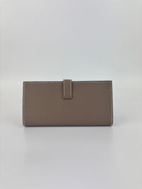 Béarn Soufflet Long Wallet Chèvre Mysore Etoupe GHW