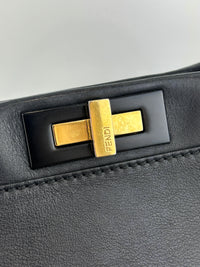 Fendi Peekaboo Soft Medium Black Leather Bag