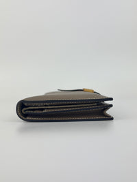 Béarn Soufflet Long Wallet Chèvre Mysore Etoupe GHW
