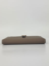 Béarn Soufflet Long Wallet Chèvre Mysore Etoupe GHW