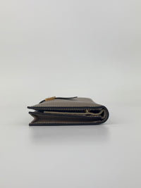 Béarn Soufflet Long Wallet Chèvre Mysore Etoupe GHW