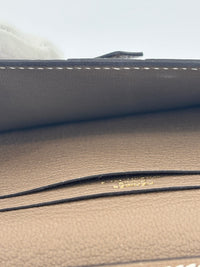 Béarn Soufflet Long Wallet Chèvre Mysore Etoupe GHW