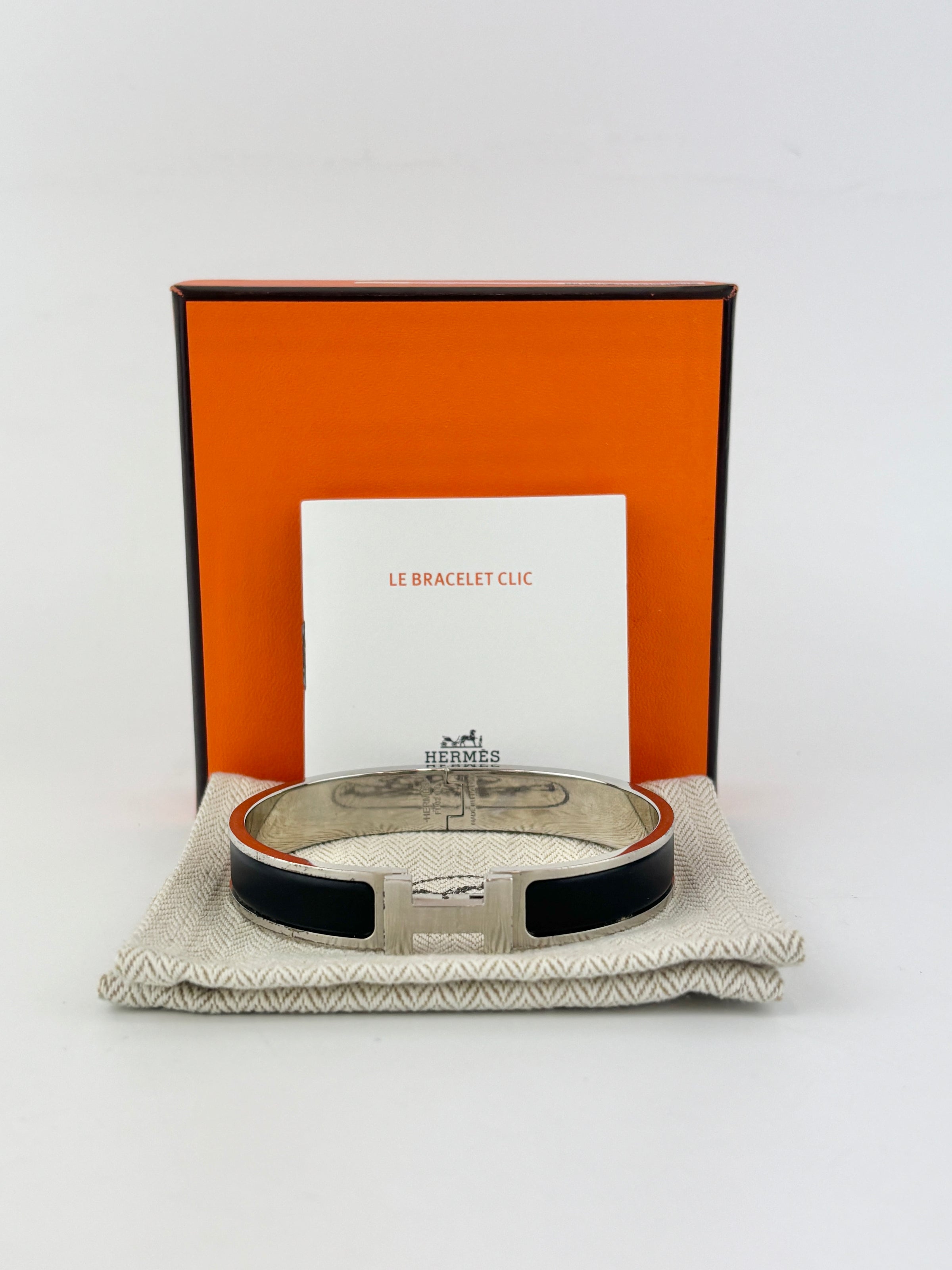 Clic HH Bracelet in Noir Mat PHW