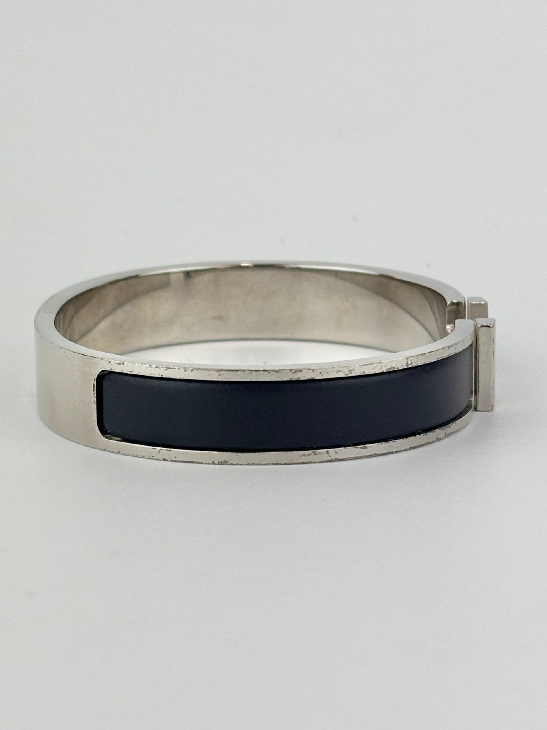 Clic HH Bracelet in Noir Mat PHW
