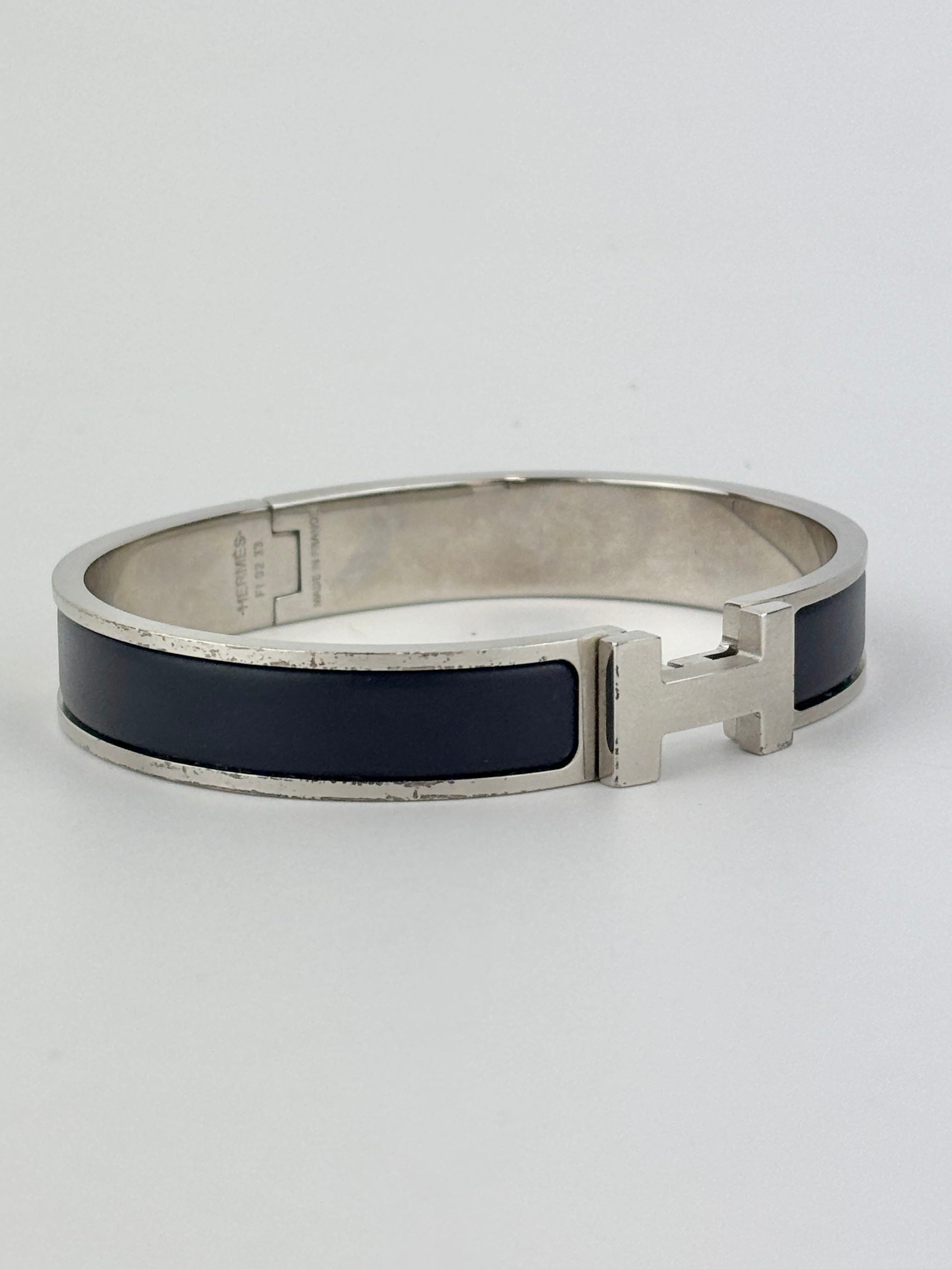 Clic HH Bracelet in Noir Mat PHW