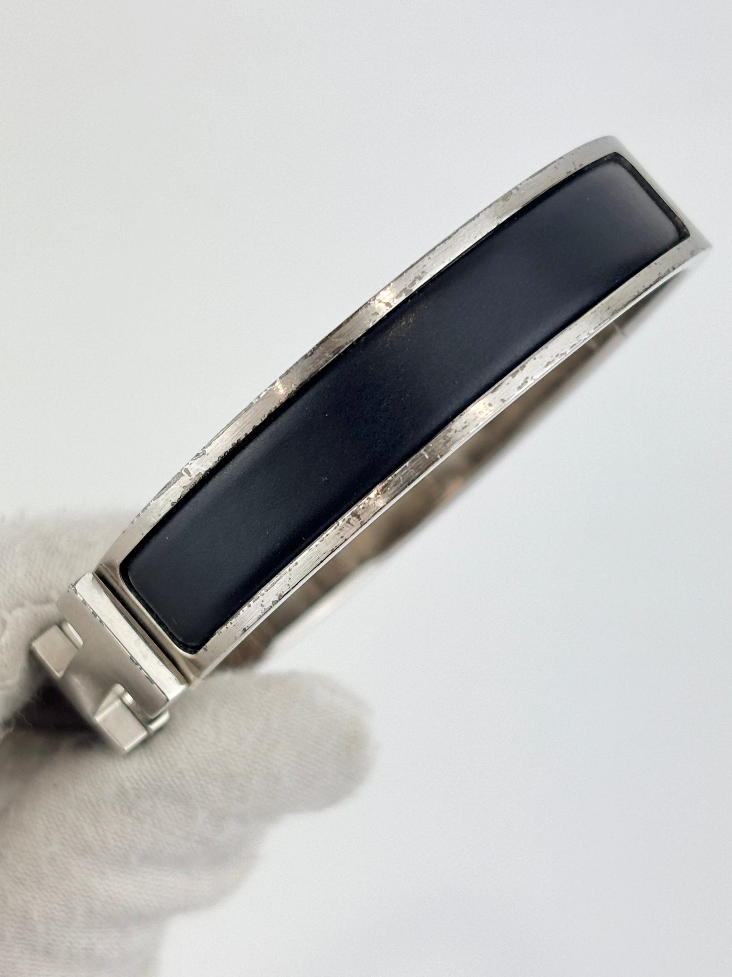 Clic HH Bracelet in Noir Mat PHW