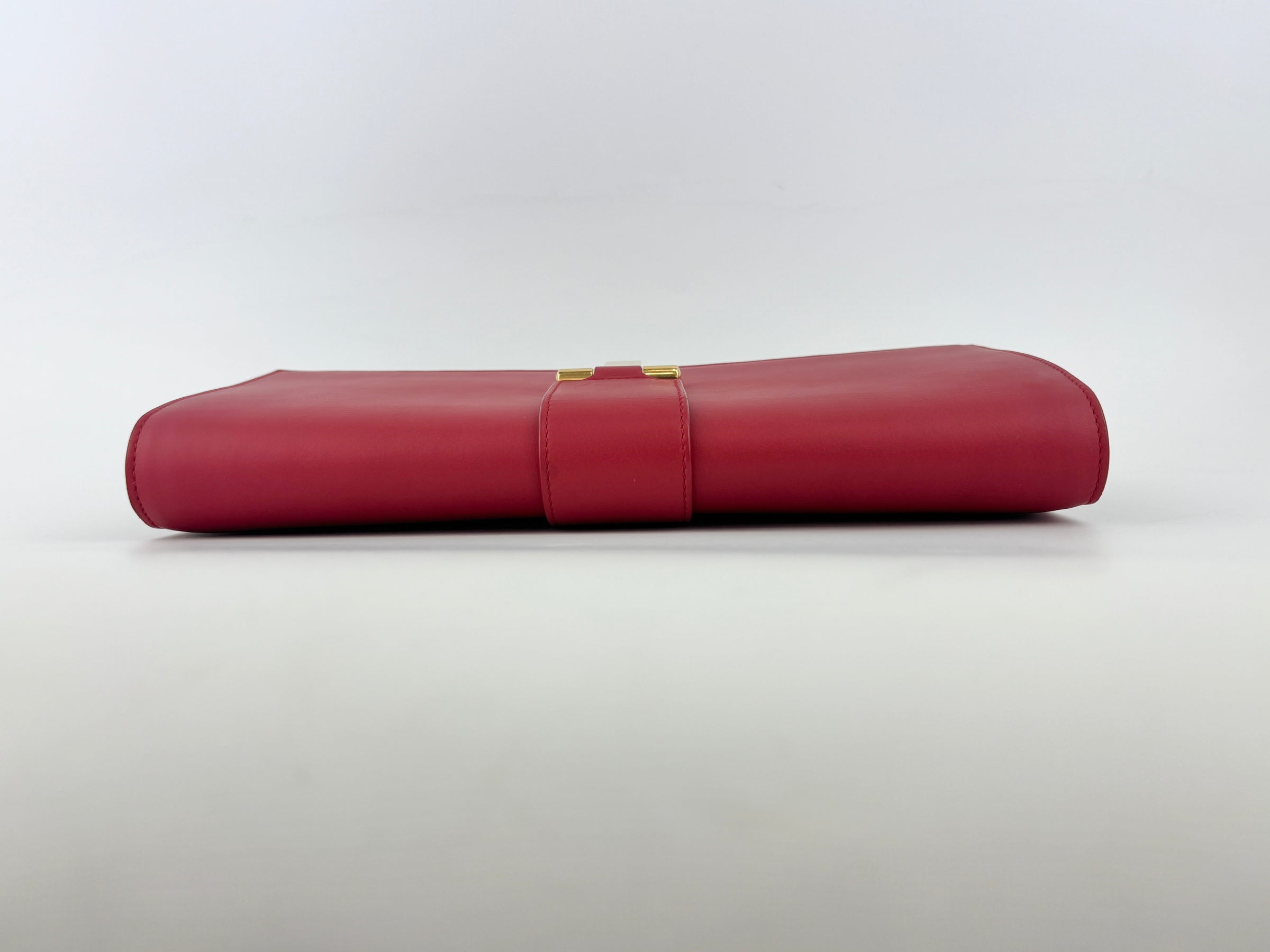 Saint Laurent Y-Ligne Clutch in Red Calfskin