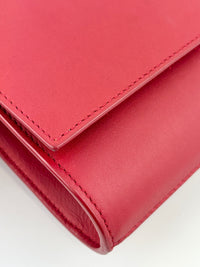 Saint Laurent Y-Ligne Clutch in Red Calfskin