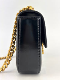 Chain Shoulder Bag Claude In Shiny Calfskin Black