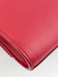 Saint Laurent Y-Ligne Clutch in Red Calfskin