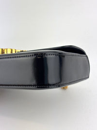 Chain Shoulder Bag Claude In Shiny Calfskin Black