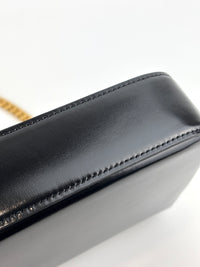 Chain Shoulder Bag Claude In Shiny Calfskin Black