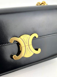 Chain Shoulder Bag Claude In Shiny Calfskin Black