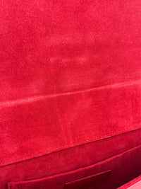 Saint Laurent Y-Ligne Clutch in Red Calfskin