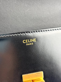 Chain Shoulder Bag Claude In Shiny Calfskin Black