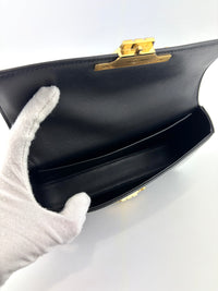 Chain Shoulder Bag Claude In Shiny Calfskin Black