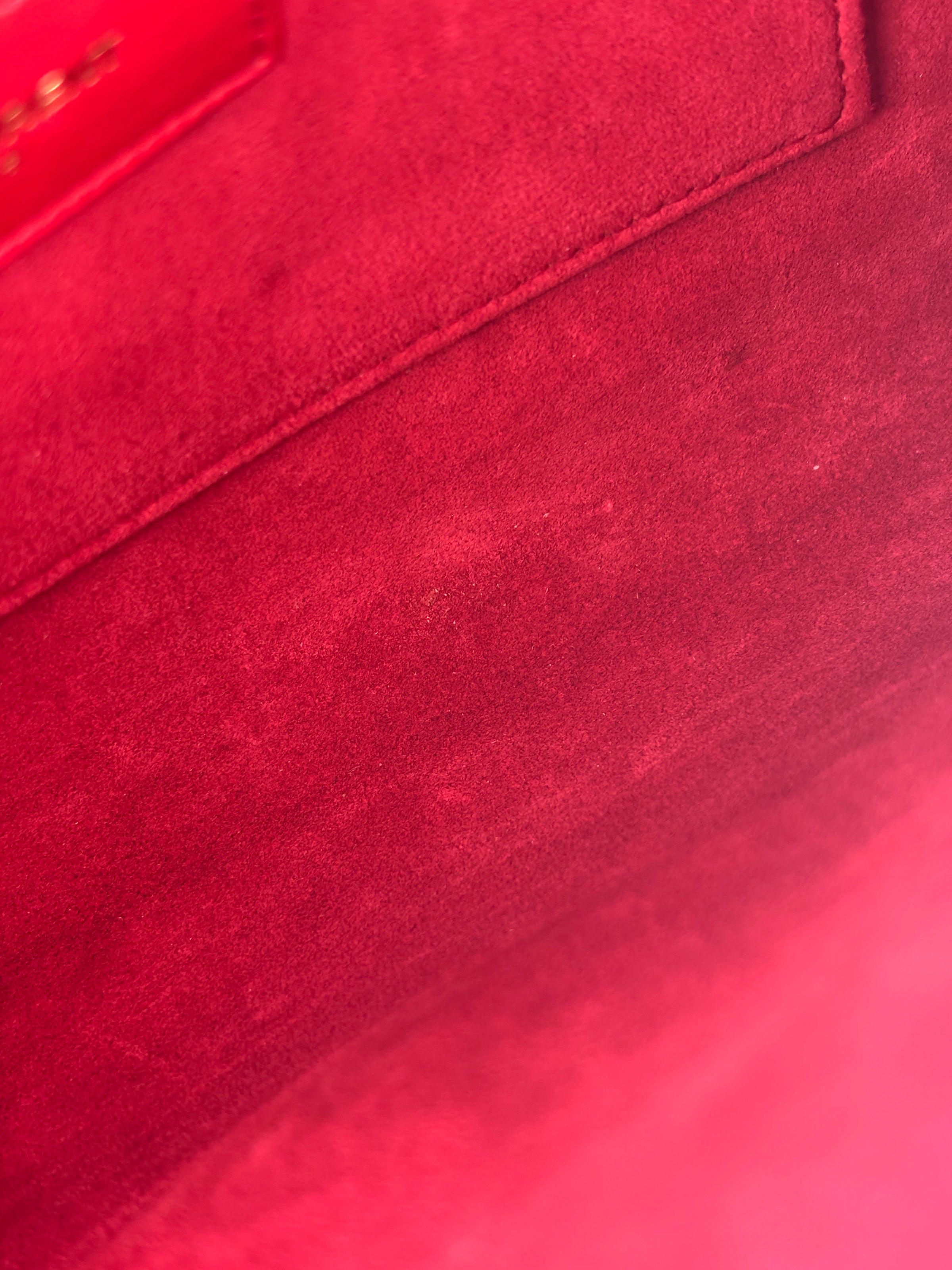 Saint Laurent Y-Ligne Clutch in Red Calfskin