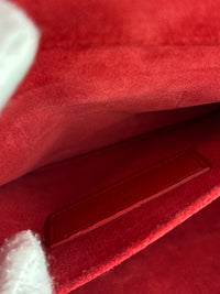 Saint Laurent Y-Ligne Clutch in Red Calfskin
