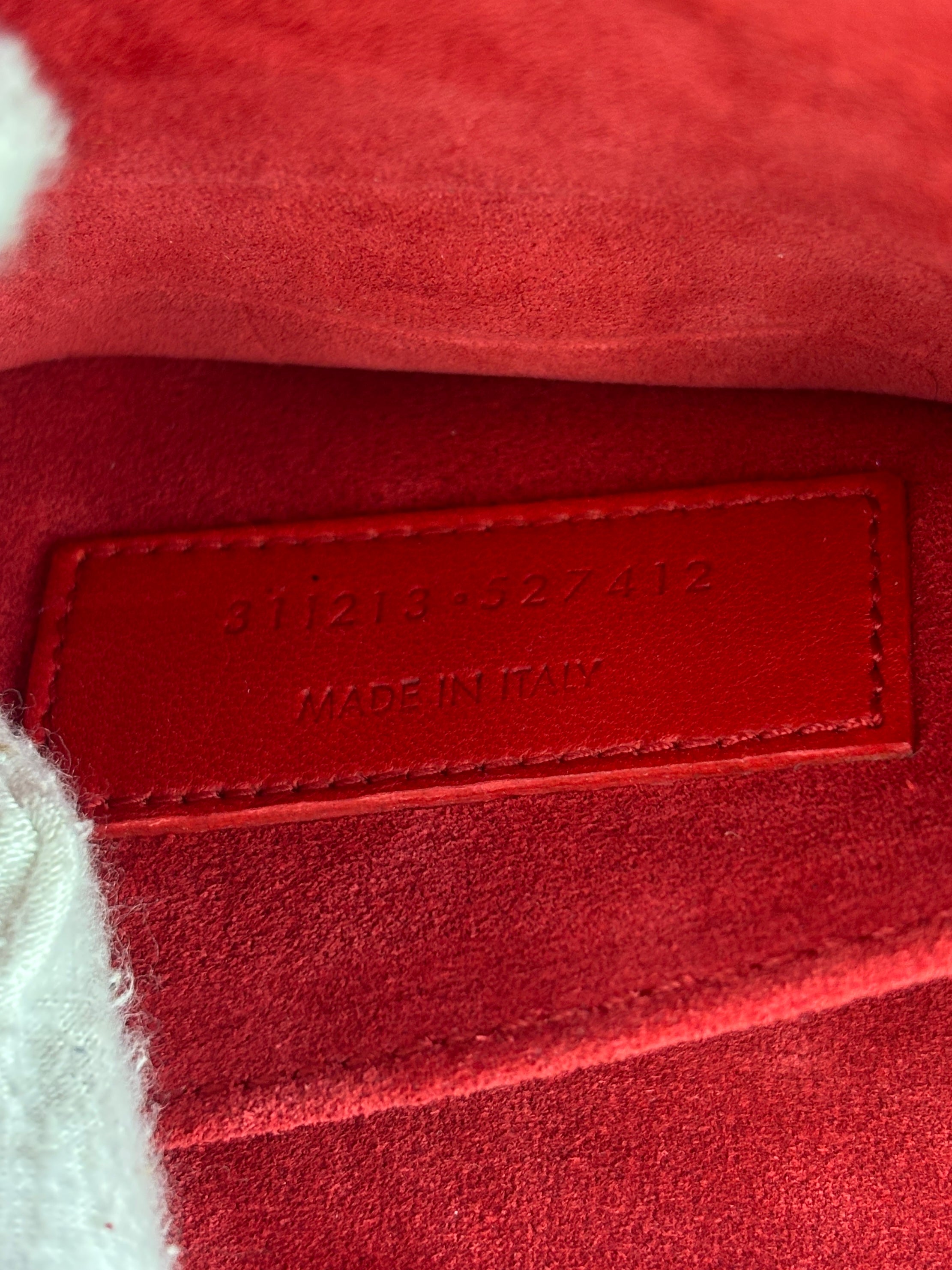Saint Laurent Y-Ligne Clutch in Red Calfskin