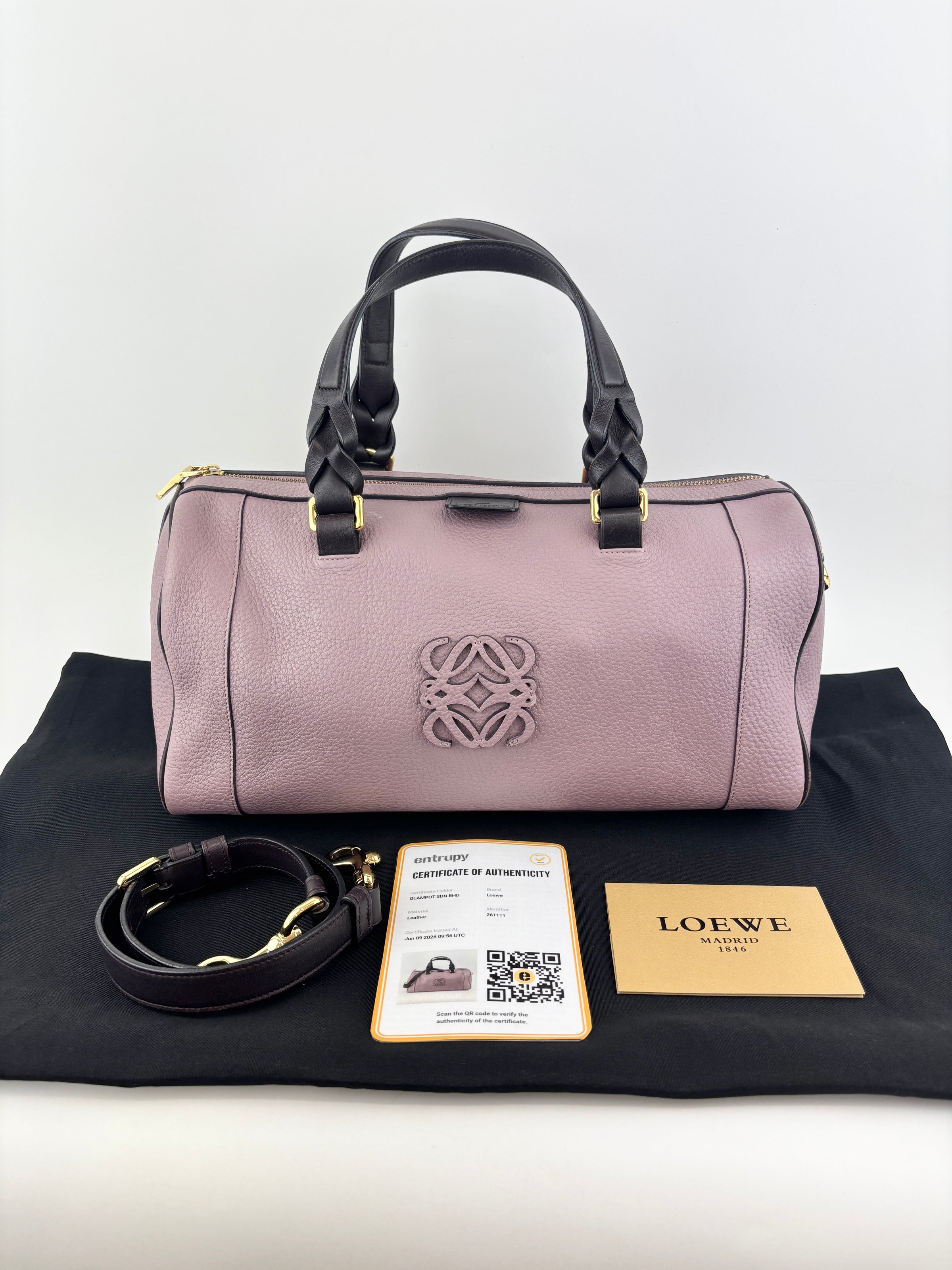 Loewe Fusta Satchel in Purple