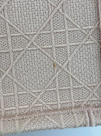 Medium Book Tote Pink Cannage Embroidered