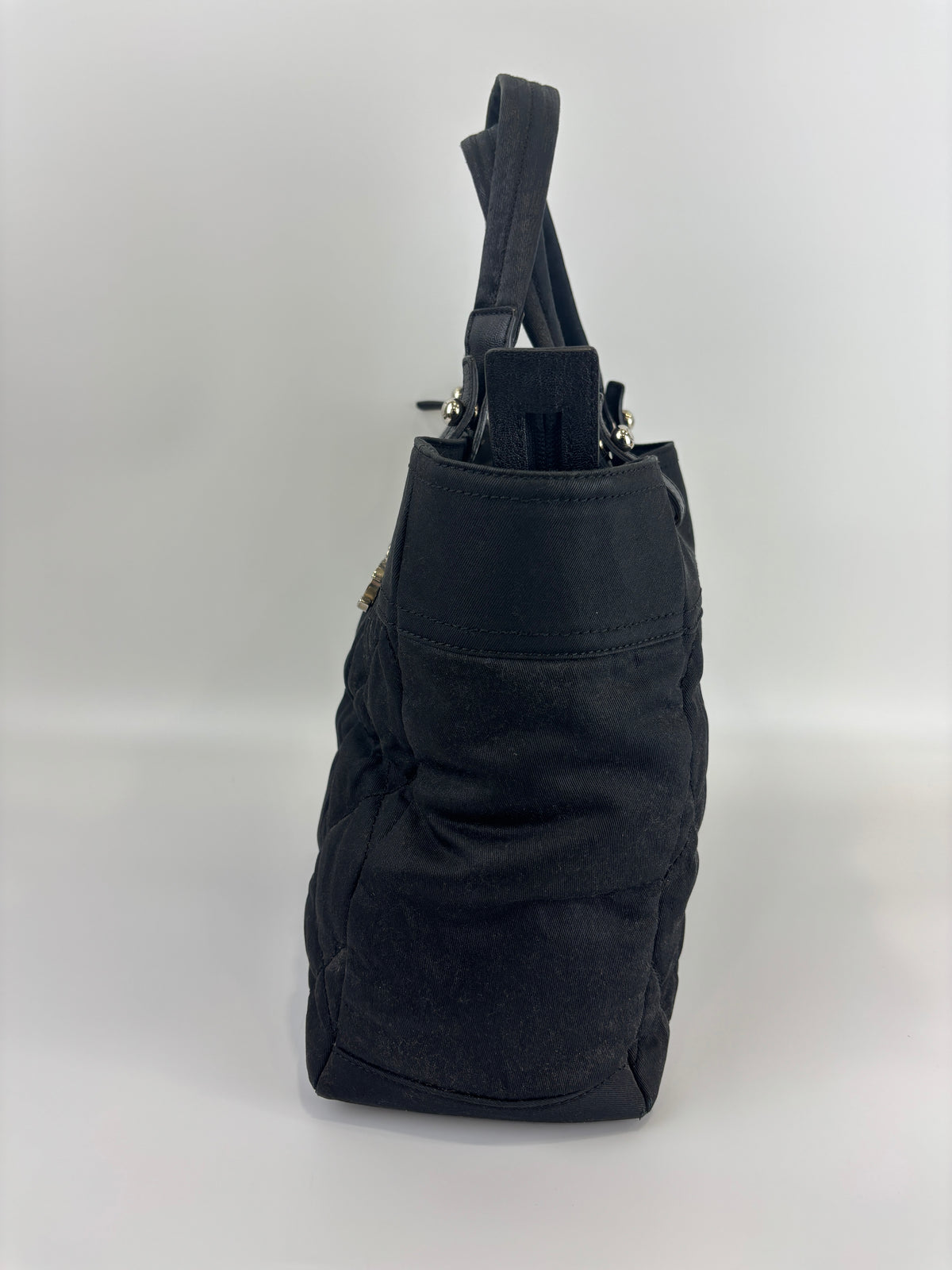 Paris-Biarritz Tote Black Quilted Nylon