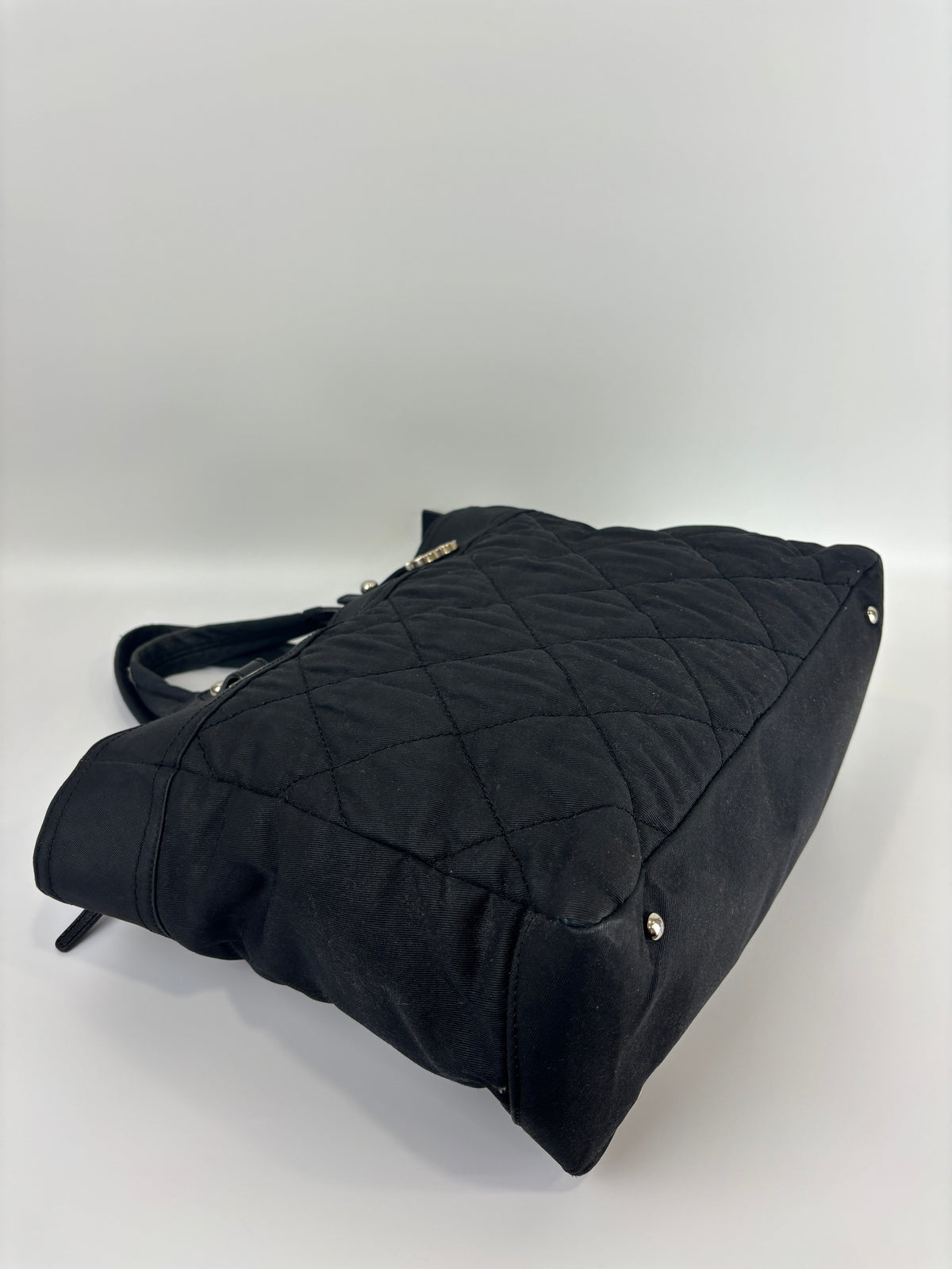 Paris-Biarritz Tote Black Quilted Nylon
