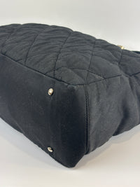 Paris-Biarritz Tote Black Quilted Nylon