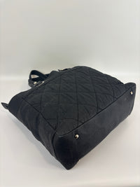 Paris-Biarritz Tote Black Quilted Nylon
