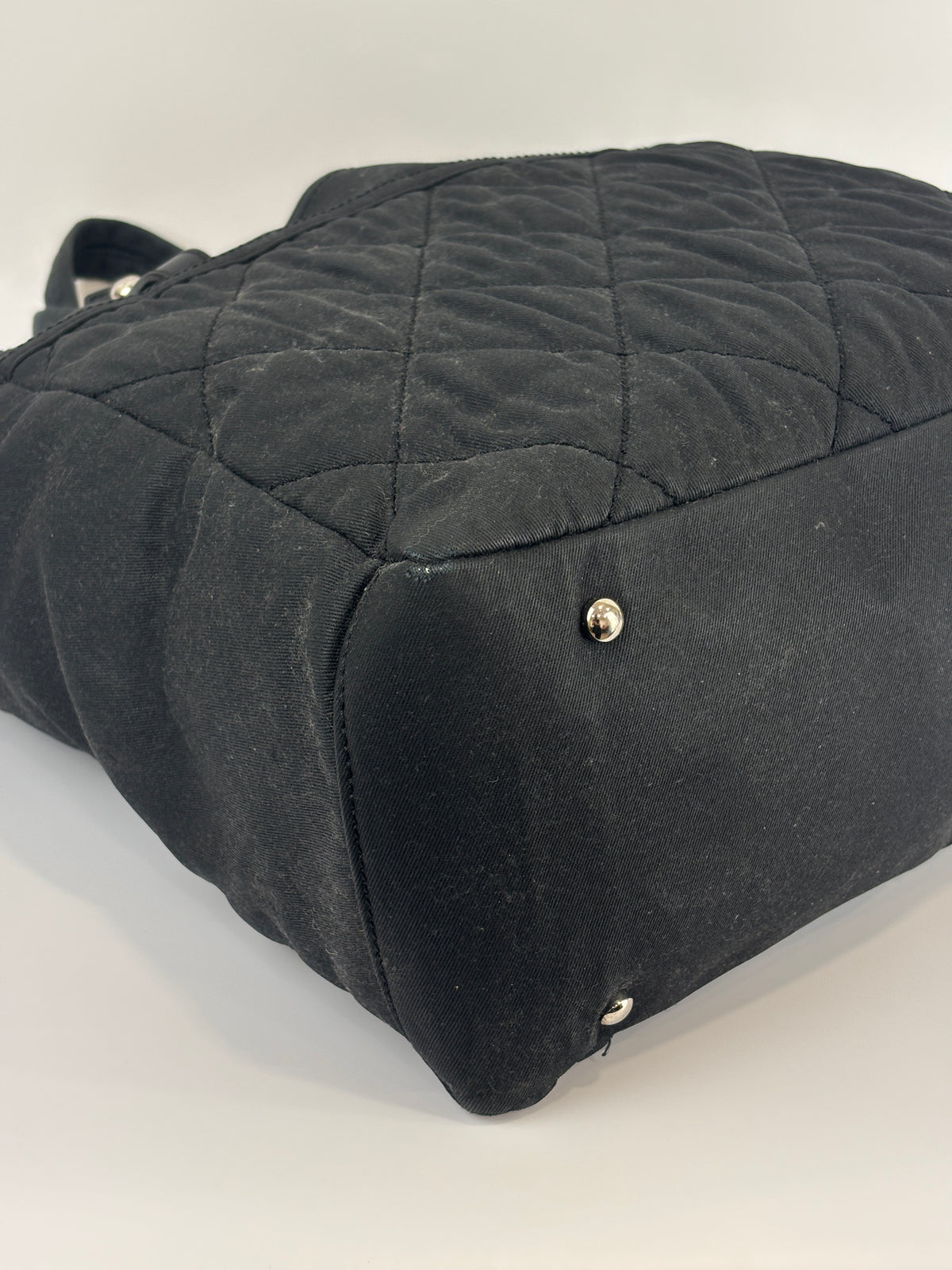 Paris-Biarritz Tote Black Quilted Nylon