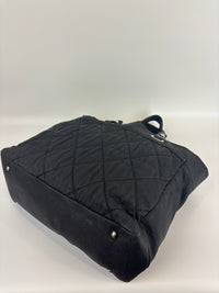 Paris-Biarritz Tote Black Quilted Nylon