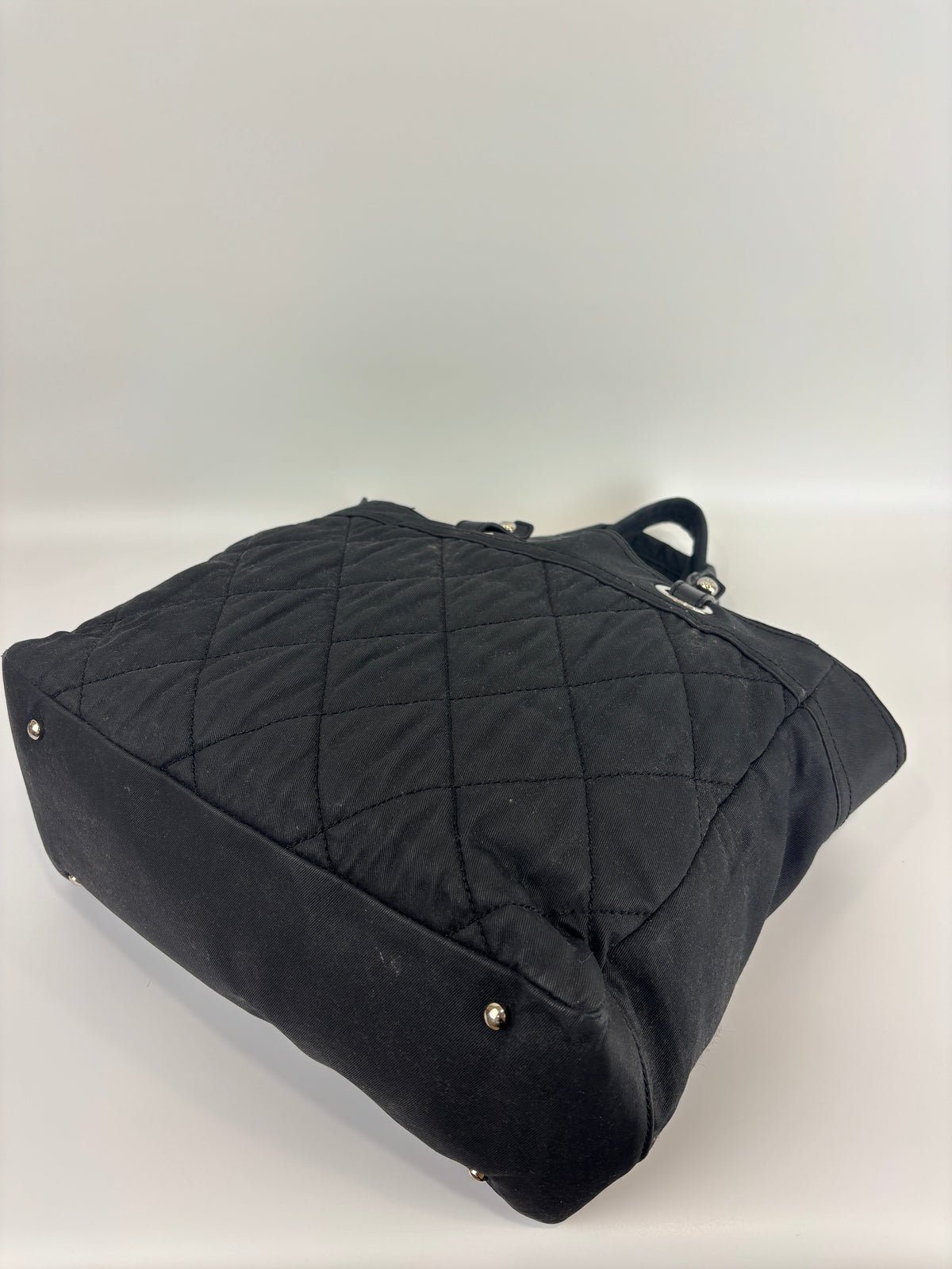 Paris-Biarritz Tote Black Quilted Nylon