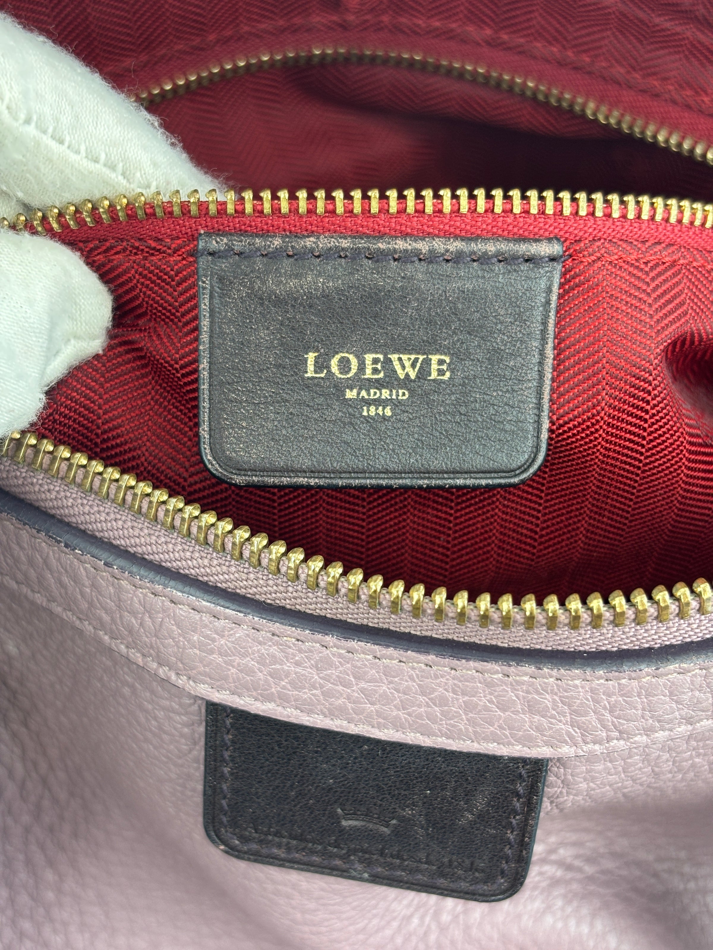 Loewe Fusta Satchel in Purple
