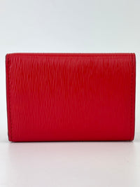 1MH021 Red Vitello Move Leather Wallet - Glampot